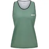 Santini Stream Sleeveless Tri Jersey Vert L Femme