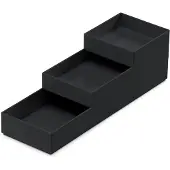 Moxom Jeu de bacs Modular Tray, 250x80x55mm, 3-TL., noir (8 cm, 3x)