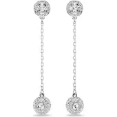 Swarovski Boucles d'oreilles 'Una' argent / transparent