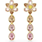 Swarovski Boucles d'oreilles 'Idyllia' jaune / or / rosé / transparent
