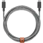 Native Union Câble Belt XL 100 W - Câble USB-C vers USB-C, 3 m (zèbre)