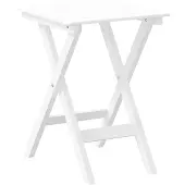 vidaXL Table d'appoint pliante blanche en peuplier massif