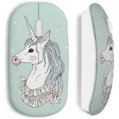 CAPACHEAP Souris Sans Fil Cute Unicorn Licorne