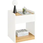 SoBuy Table de Chevet FBT128-WN Blanc