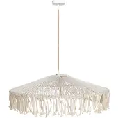 Beliani Lampe pendante à glands Beige Akobo