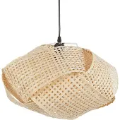 Beliani Lampe suspendue Halil Bambou Bois Beige Lumarko