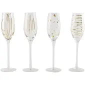 MIKASA 210ml Flute Glass 4 Units Doré
