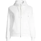 Gant pour femme. 4202588 Sweat à capuche zippé Tonal Shield blanc cassé (L), Casuel, Coton