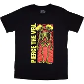 Pierce The Veil Hommes, T-shirt, Wavy Skeleton, Noir, (S)