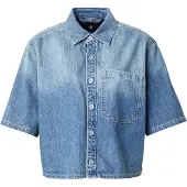 G-Star pour femme. D26800-D252-H453 Chemise Boxy 1 Pocket bleu (XL), Casuel, Coton, Manche courte