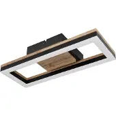 Globo Lighting Plafonnier Salle de séjour Plafonnier LED Couloir Aspect bois Moderne Noir 67297D1