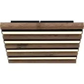 Globo Lighting Plafonnier LED, aspect bois, brun, L 30 cm