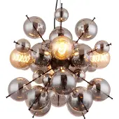 Globo Lampe pendante unique Udo verre fumé Ø 51cm