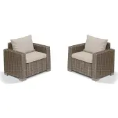 Keter Chaise de jardin California Cappuccino 2pcs