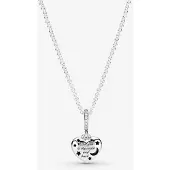 Pandora Collier C?ur Scintillant Lune Bleue & Étoiles