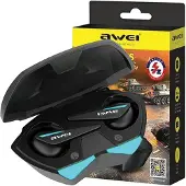 Awei Casque Bluetooth 5.0 T23 Tws+ Docking Station Gaming Noir/Noir