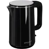 Exquisit Bouilloire WK 6103 SWI | 1,5 litre | Socle à 360 degrés | 2200 watts | Filtre intégré | Arrêt automatique | Double paroi | Indicateur de niveau d'eau | Elément chauffant dissimulé