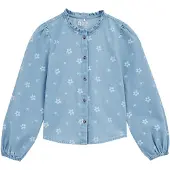 We fashion Chemisier bleu clair / blanc