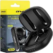 Awei Casque Bluetooth 5.3 T66 Tws + Station d'accueil Noir/Noir