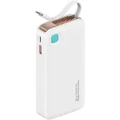 Usams Powerbank Ze Zwijanym Kablem Usb-Cretractable 10000 Mah Pd 20W Fast Charge Xy Series Biały/White 10Kcd22402 (Us-Cd224)
