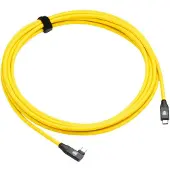 Cobra Tether Câble 90º, 5 mètres, connecteur USB-C vers USB-C, couleur jaune. Jaune, taille unique