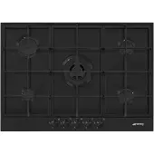 Smeg Px375mb 75 Cm Glass Gas Hob 5 Burners Noir