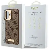 GUESS GuessGUHMP16MU4GPRW iPhone 16 Plus 6.7" brązowy/brown hardcase 4G Logo Plate MagSafe (Apple iPhone 16 Plus), Coque pour téléphone portable, Marron