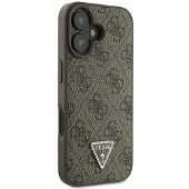GUESS GUHCP16SP4TDSCPW iPhone 16 6.1" brązowy/brown hardcase Cuir Métal Logo Strass Crossbody (Apple iPhone 16), Coque pour téléphone portable, Marron