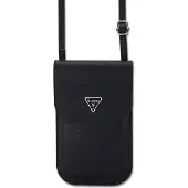 GUESS Etui pour téléphone portable avec logo en triangle grainé One Size