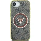 GUESS Circle Triangle Iphone 16e Phone Case Marron,Gris