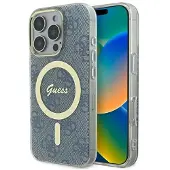 GUESS GUHMP16LH4STB iPhone 16 Pro 6.3" niebieski/blue hardcase IML 4G MagSafe (Apple iPhone 16 Pro), Coque pour téléphone portable, Bleu