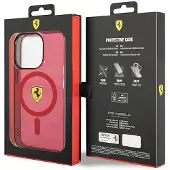 Ferrari Coque rouge translucide MagSafe pour iPhone 14 Pro Max
