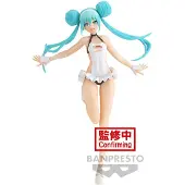 Banpresto Tropical Maid Racing Miku 2022 Hatsune Miku Racing Figure 16 Cm Argenté