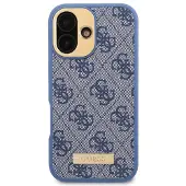 GUESS 4G Logo Plate Magsafe Case pour Iphone 16 Plus - Bleu