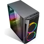 SPIRIT OF GAMER Boitier Mini Tour Micro Atx Deathmatch 3 RGB Avec Panneaux Vitrés (Noir) (mATX), Boîtier PC, Noir