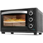 Cecotec Four de comptoir Bake&Toast 2600 Noir 4Pizza, 26 L, 1500 W, Comprend une pierre à pizza Pietra pour des résultats comme