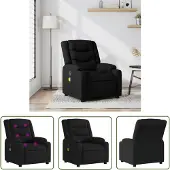 The Living Store Fauteuil de massage Noir Tissu