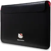 Hello Kitty Manchon HKCS14PGHDLMK 14" czarny/black PU Metal Logo (14", Apple), Sac pour notebook, Noir
