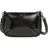 Pepe Jeans pour femme. PL031661 Sac à main Valeria Glimmer noir (OSFA), Casuel, Polyuréthane