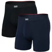 Saxx Vibe Xtra Brief Fly Boxers 2 Units Bleu,Noir 2XL Homme