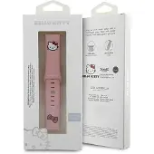 Hello Kitty Bracelet de montre en silicone rose, motif tête de chat, 20 mm