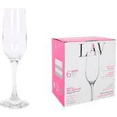 LAV Verre Fame , en verre, a champagne, 215 ml, 49x230 mm, pack de 6 pcs