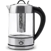 Karaca bouilloire en verre pour tisanes avec éclairage LED Inox, 1.7L, 2200W