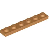 LEGO 1x6 Plaque 3666 - 250 pièces Nougat moyen