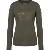 Super.natural Femmes, T-shirt fonctionnel, Fourski (S), Noir, Cuivre