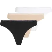 Tommy Hilfiger Femmes, Sous-vêtements, Tangas pour femmes en pack de 3, Multicolore, (Lot de 3, XS)