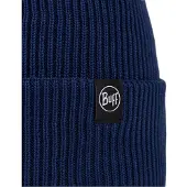 Buff Knitted Beanie Bleu