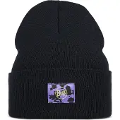 Buff Knitted Beanie Noir Enfants