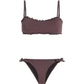 Protest Femmes, Bikini, Maillot de bain femme deux pièces -Prtsidra Bandeau Bikini, Marron, (40)