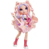 Rainbow High Jr High Rock Band - Bella, Poupée de Mode Rose de 9 avec Guitare, Personnalisable avec Autocollants